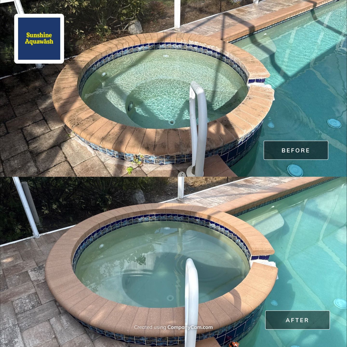 Paver Pool Deck & Screen Enclosure Transformation | University Park, Sarasota FL by Sunshine AquaWash