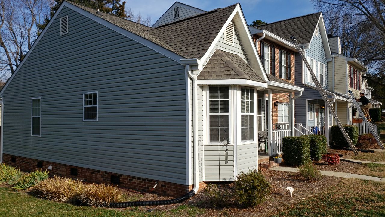 Gutter Cleaning using water by Power Wash Masters LLC