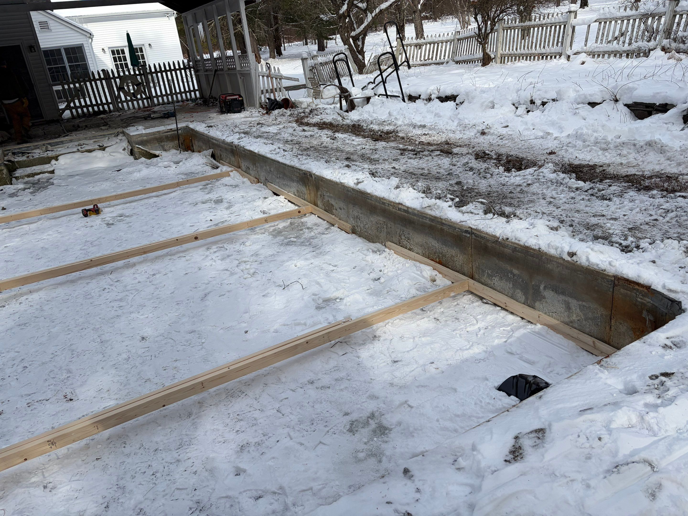 In-Ground Swimming Pool Renovation and Concrete Decking in Old Chatham by Cypress Pools and Spas