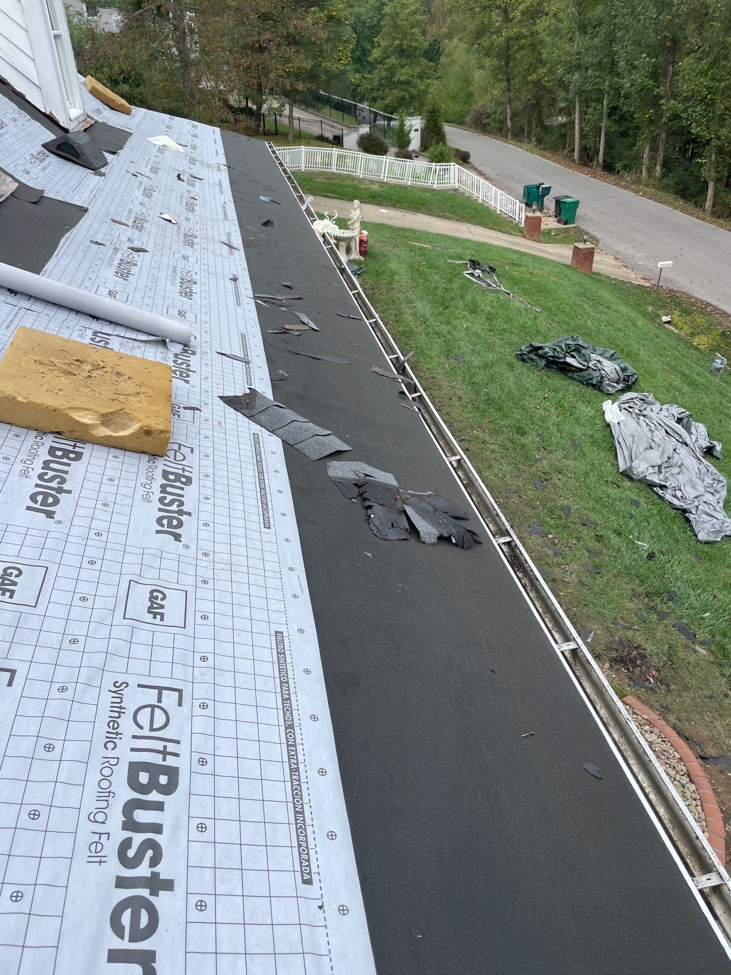 Residential Roofing Installation using GAF Timberline HDZ Pewter Gray by Rainstoppers Roofing