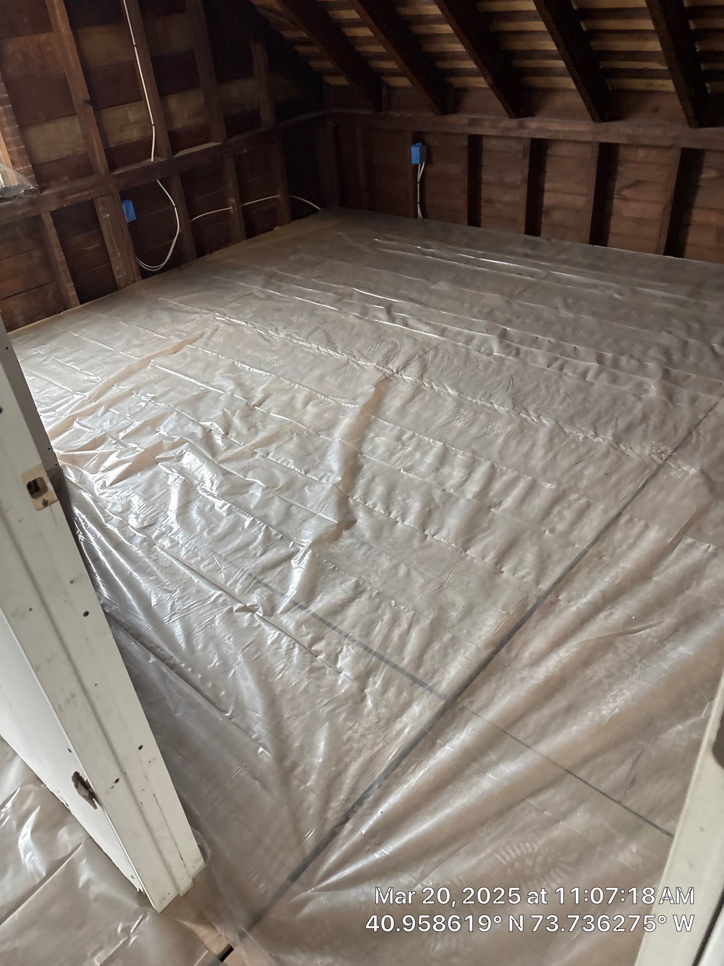 Attic Insulation using open cell spray foam by NYS Foam & Energy
