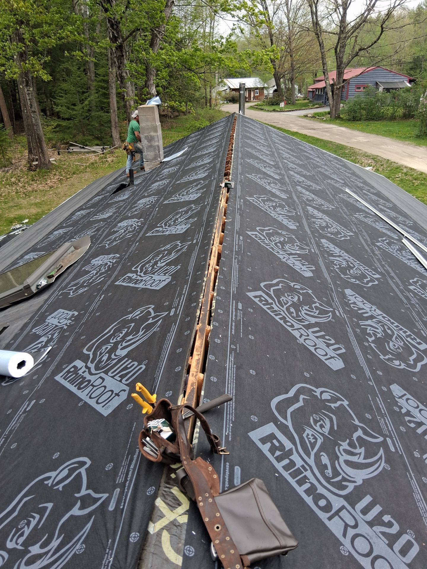 Asphalt Shingle Roof Replacement and Skylight Installation in Newport, NH by Tall pine roofing