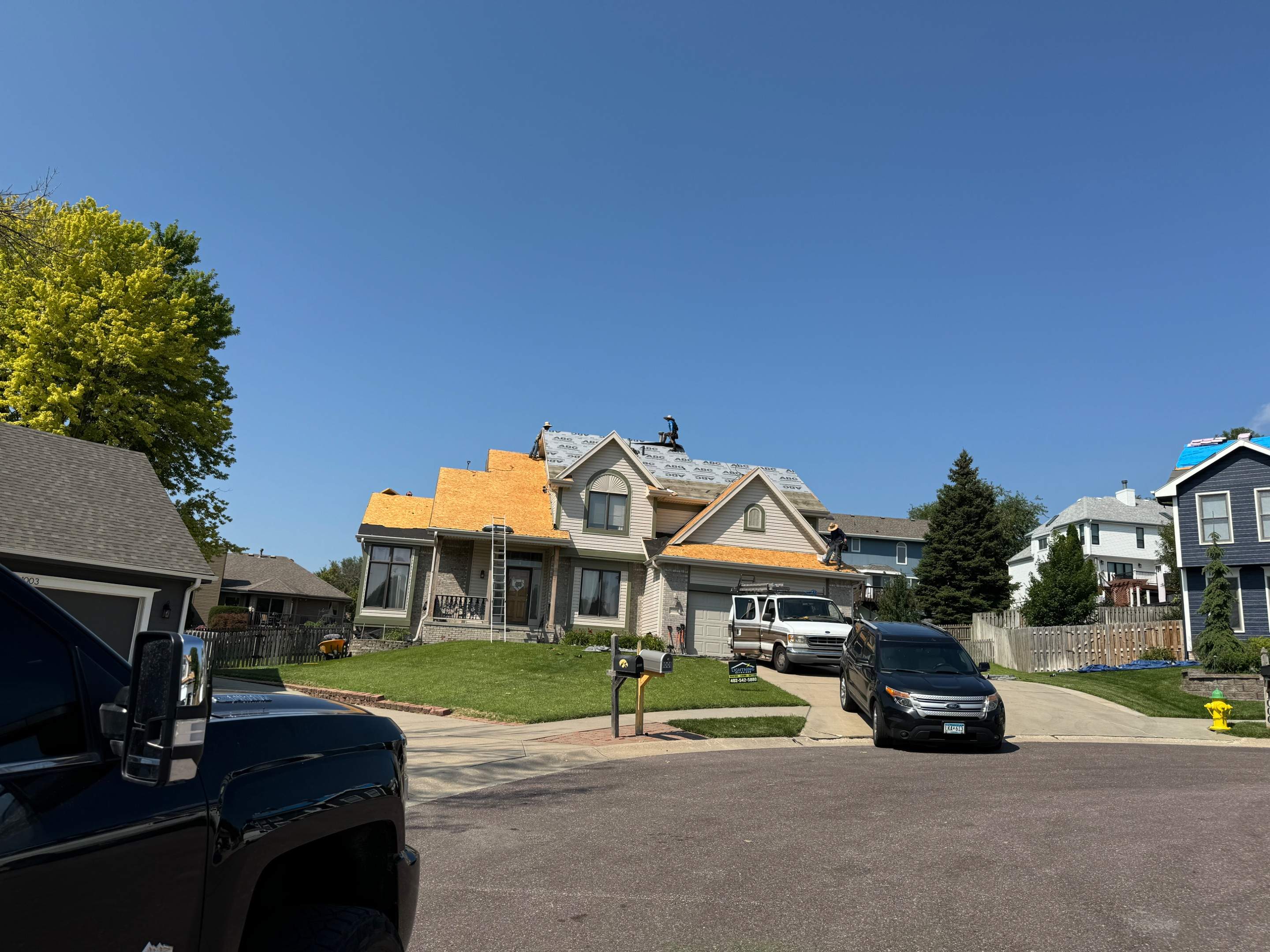 Residential Roofing Installation using IKO Nordic Glacier Impact Resistant Class 4 by Lightning Exteriors