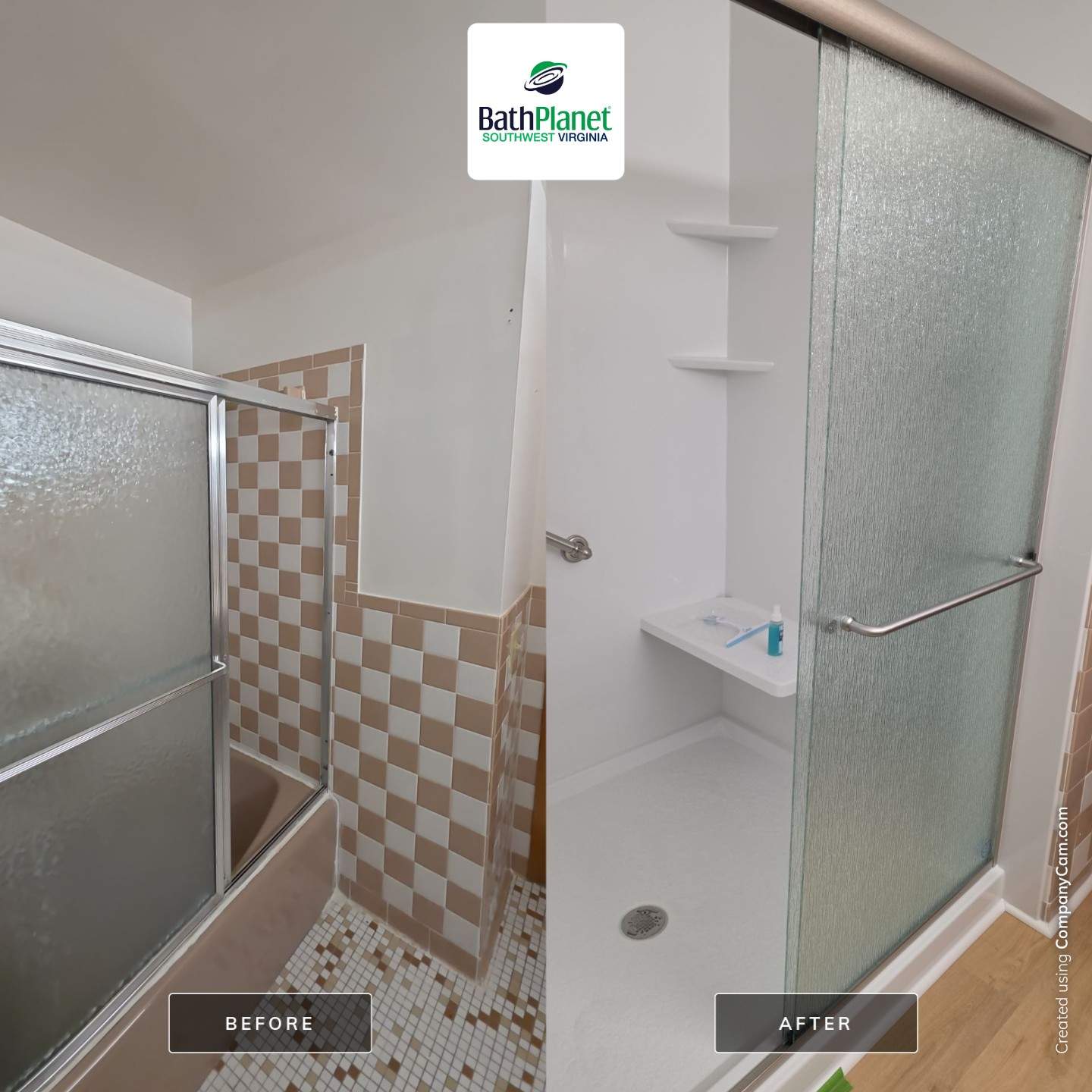 Tub to Shower Remodel by BathPlanet SW Virginia