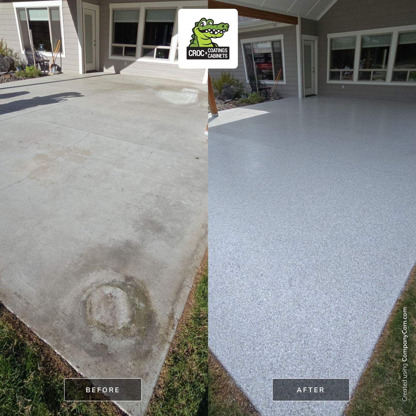 Patio Transformation using Mt Everest by Croc Coatings, LLC
