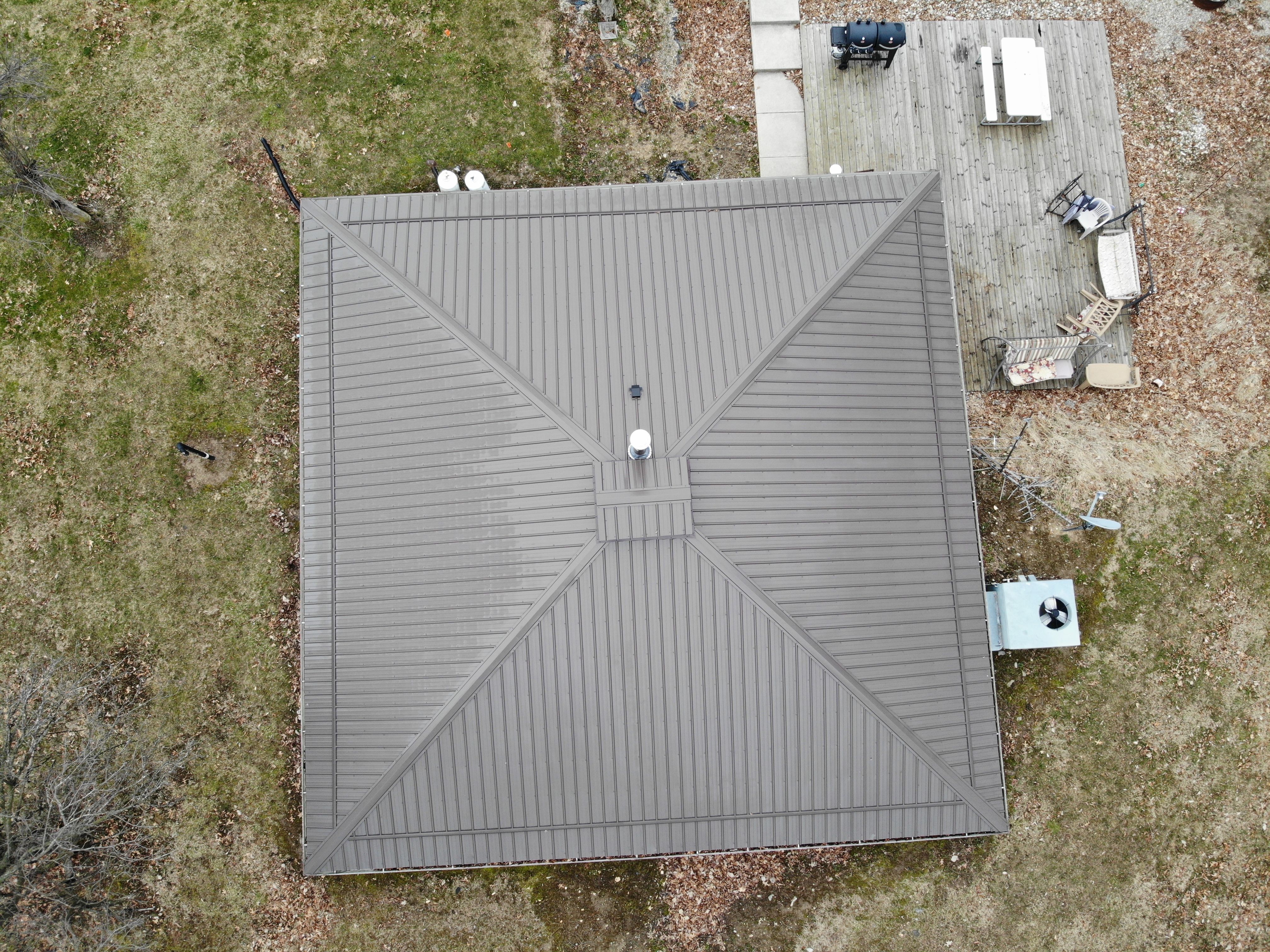 Exposed Fastener Metal Roof on Multi-Home Property in Columbia City, Indiana by 4Ever Metal Roofing