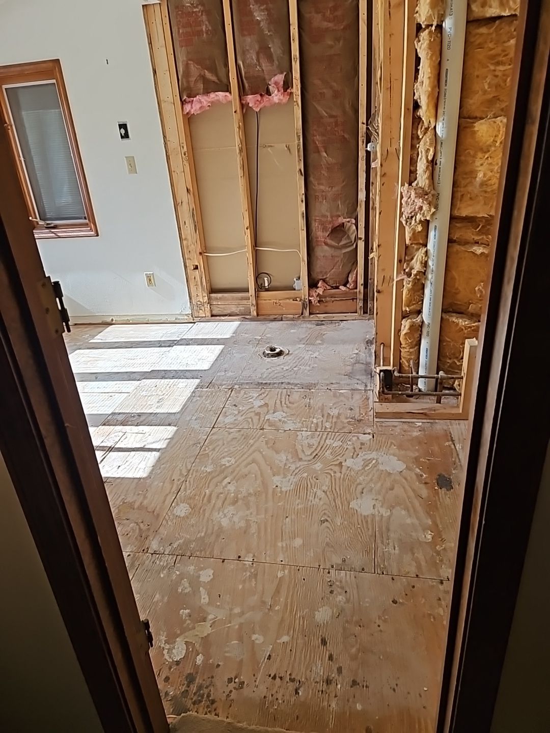 Full Bathroom Remodel, customer painting themselves by The Shower Company