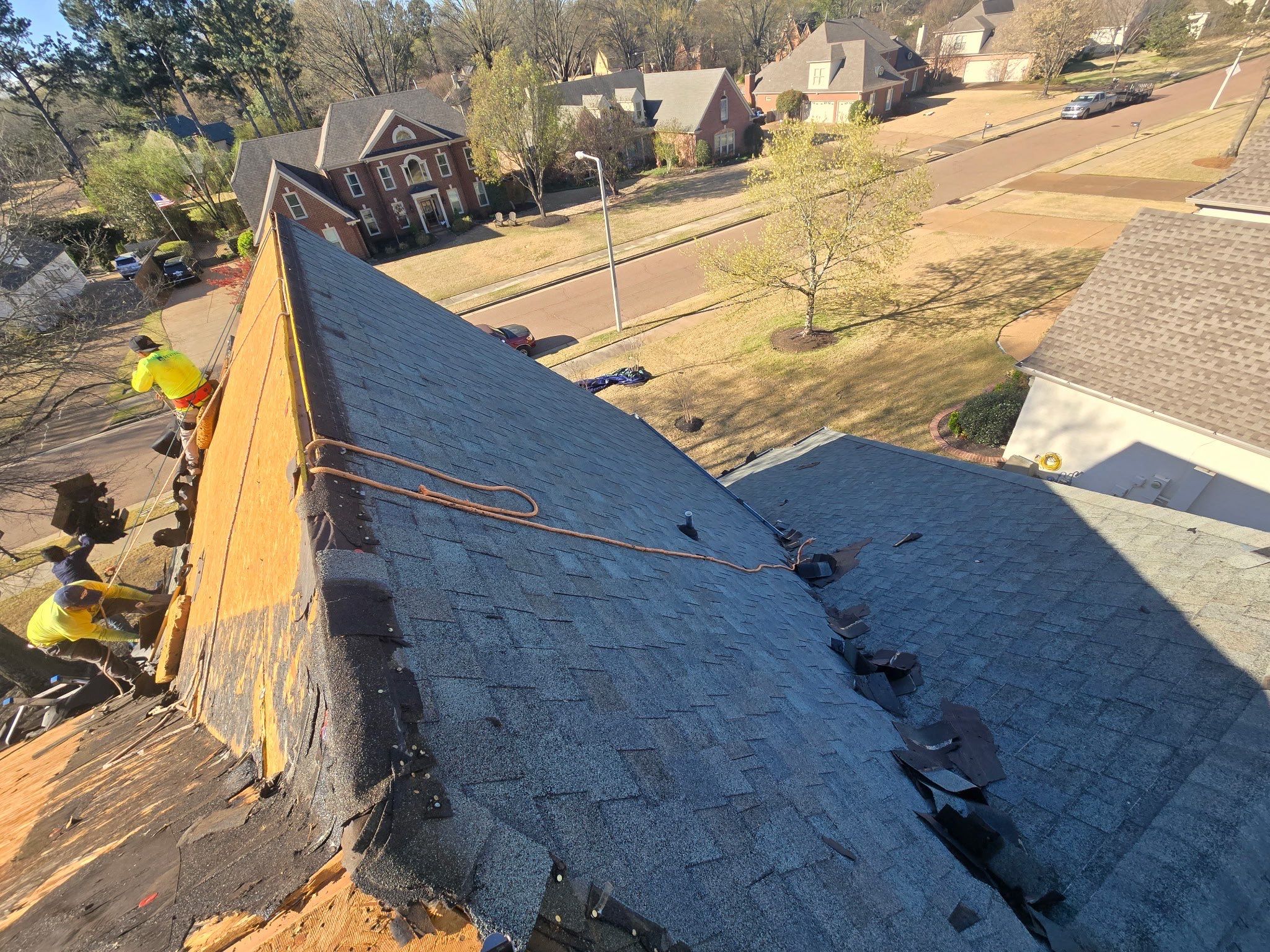 Germantown Roof Replacement Featuring GAF Timberline HDZ Shingles and New Gutter System in Germantown by Revival Roofing Services