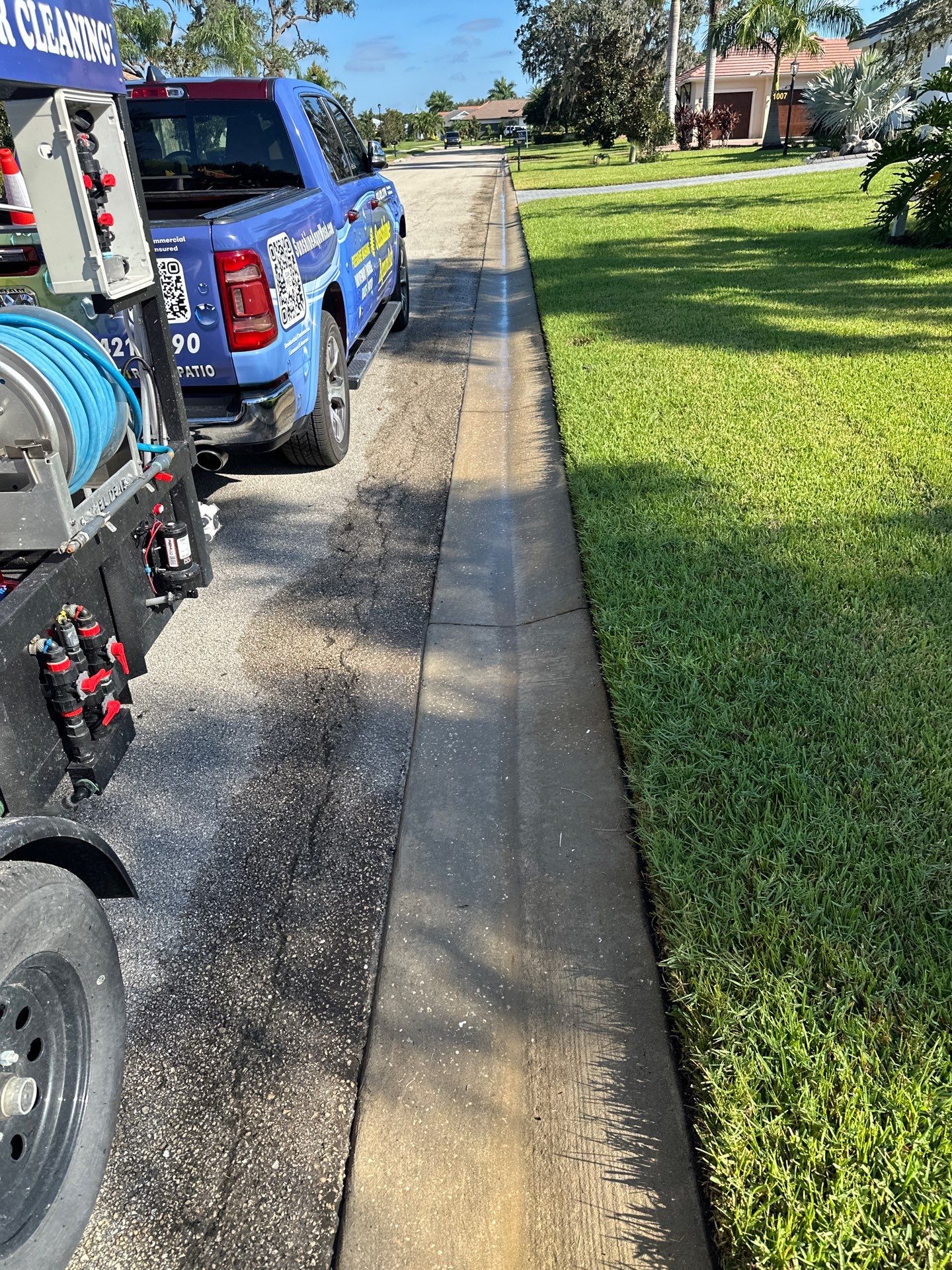 Paver Driveway Cleaning in Winding River Community, Bradenton, FL by Sunshine AquaWash