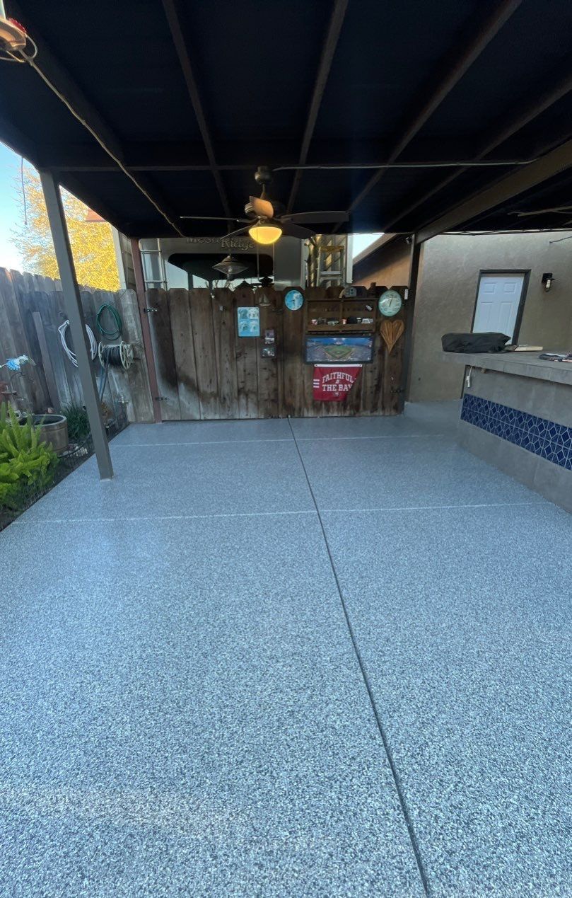 Patio Concrete Coating in Denair by Lancaster Painting