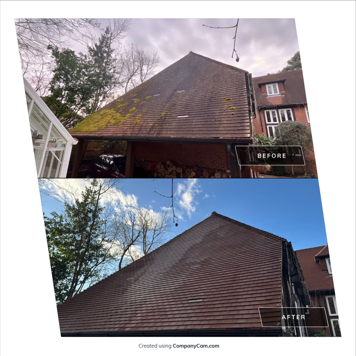 Roof - Driveway - Patio Clean using 18inch Whirlaway FSC by Ges Exterior Cleaning ltd
