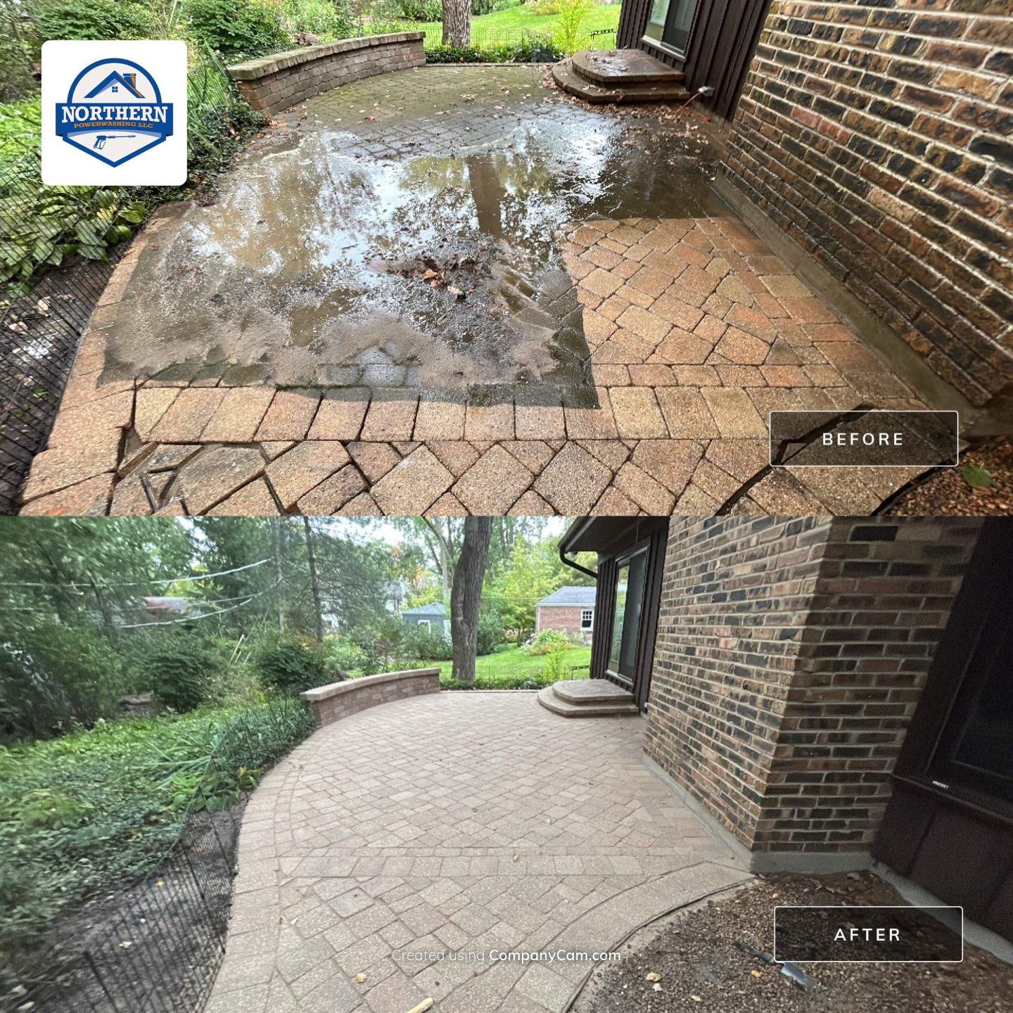 Brick paver clean, sand and seal.  using Surebond SB-1300 by Northern Power Washing LLC.