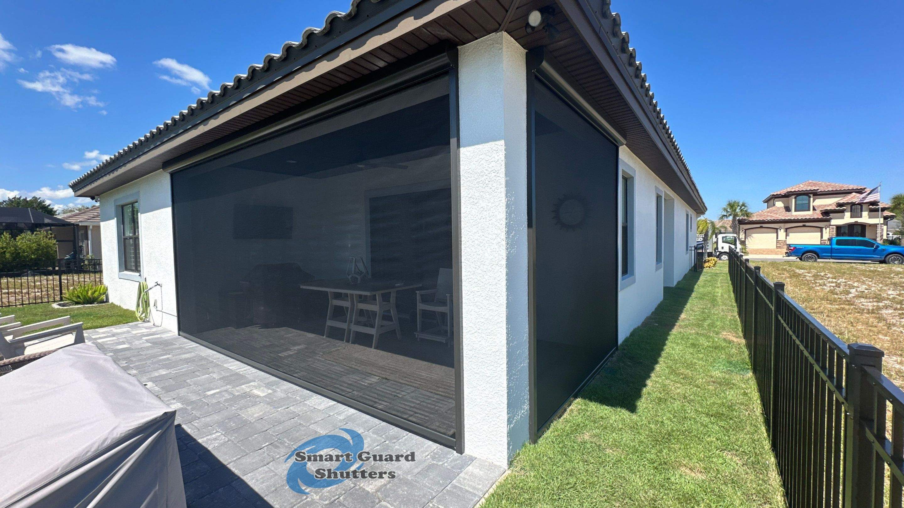 Retractable Sun & Bug Screen  by Smart Guard Shutters