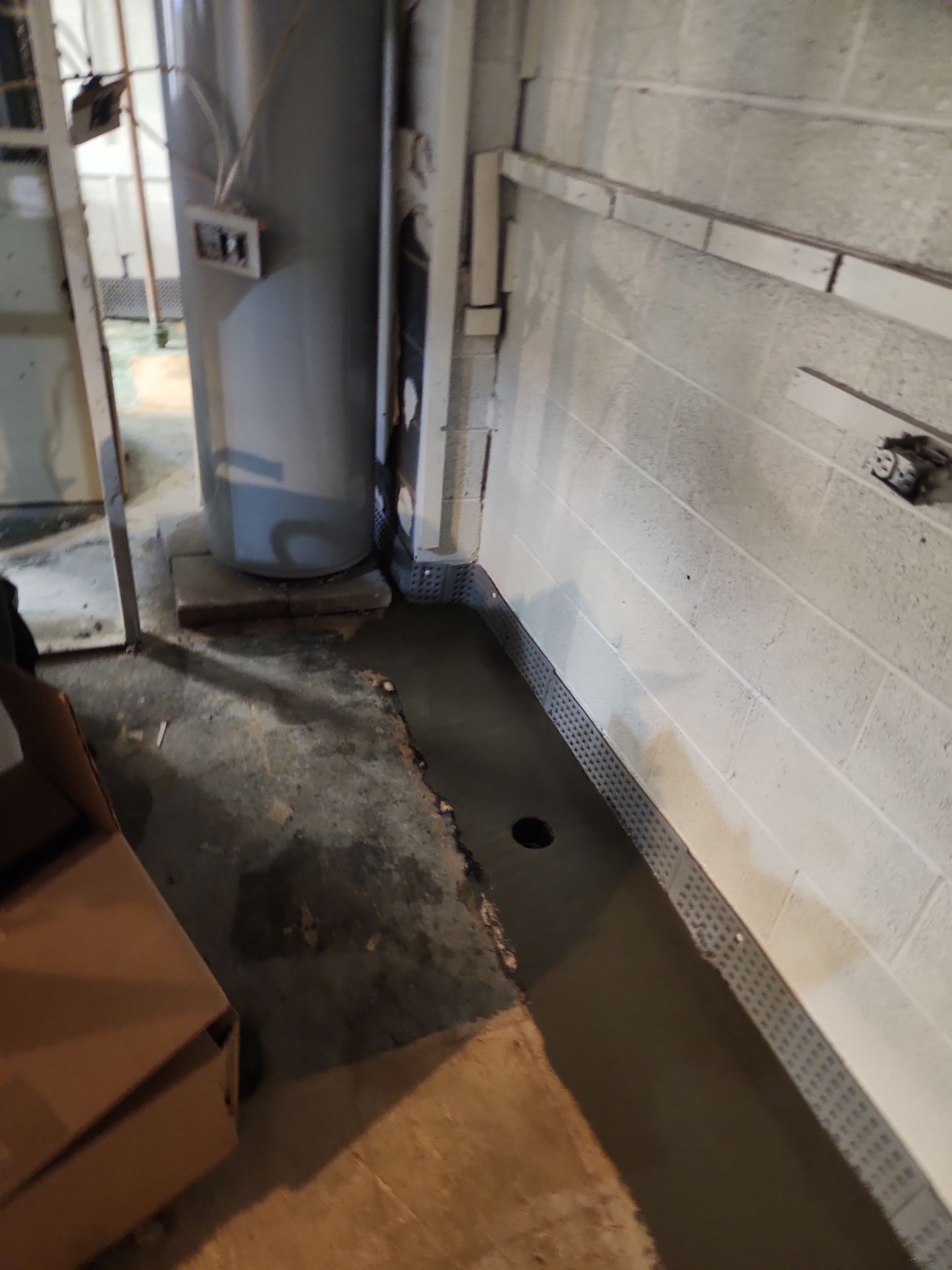 Interior French Drain & Mold Remediation Project in Manville, New Jersey by Pure Service Pro, LLC 