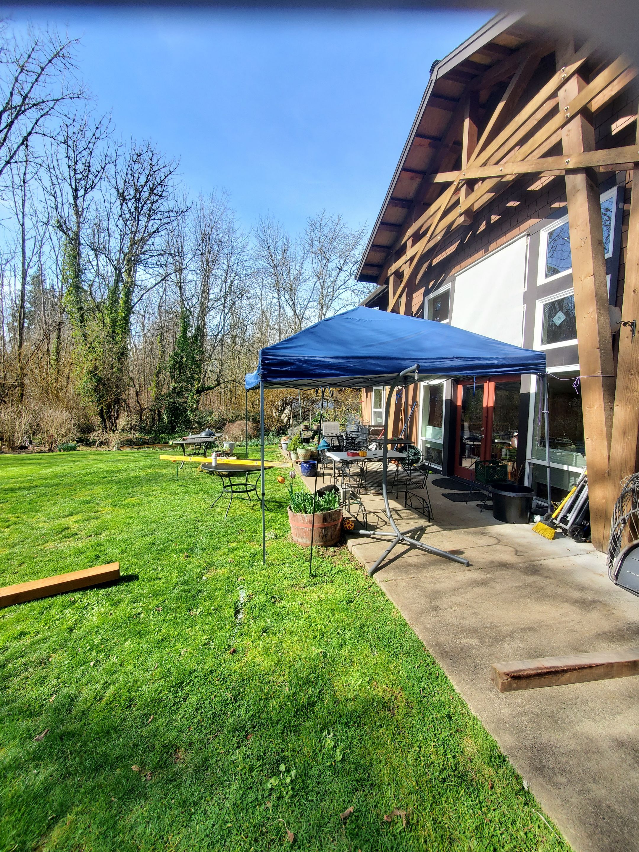Hand-Milled Rough Sawn 20' X 15' Patio using Rough Sawn Lumber by Construction Now LLC