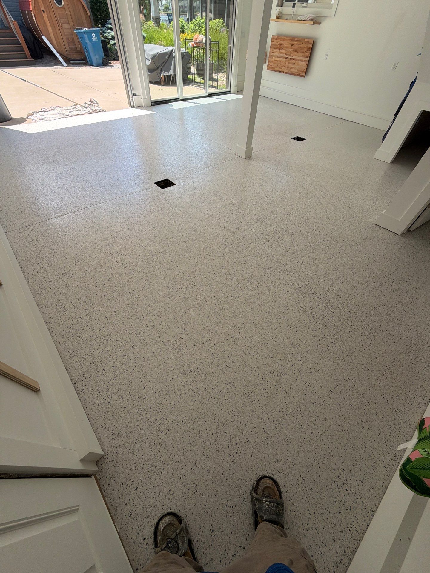 Custom Epoxy Flake Floor Coating for Spring Lake Garage by Gordon Painting