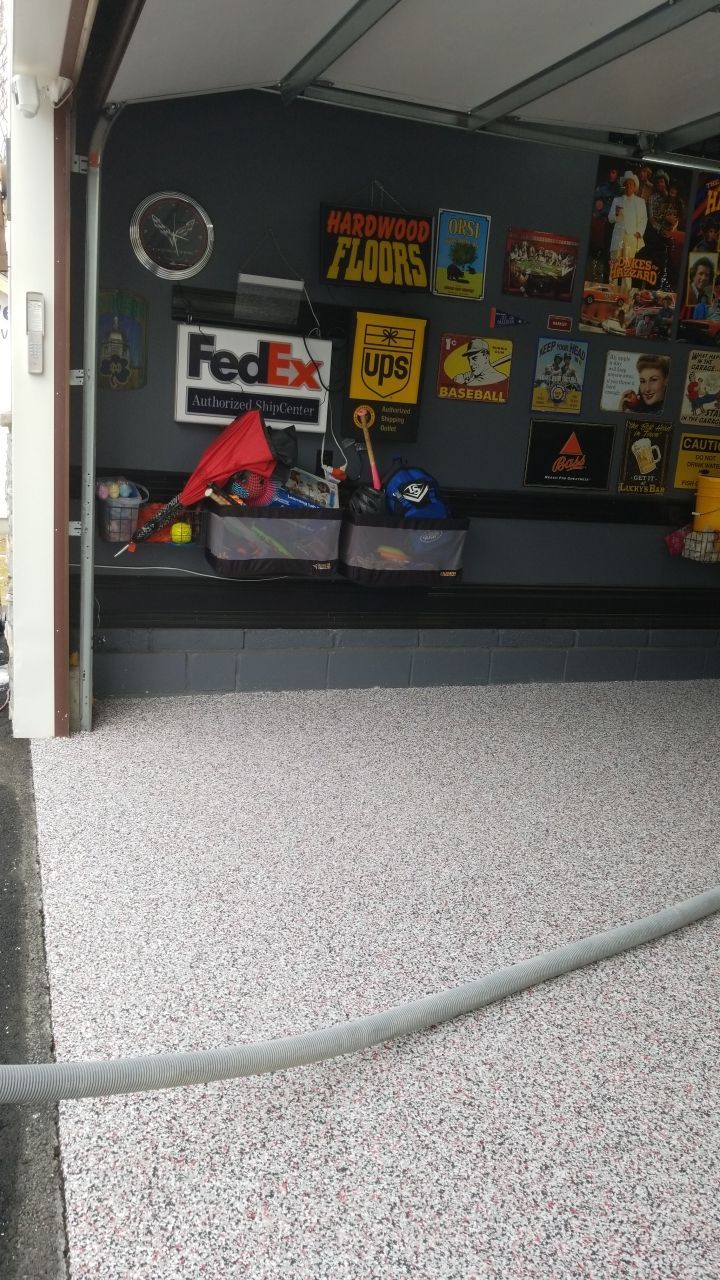 Garage in Domino and Cherry Bomb by Spectrum Painting, LLC
