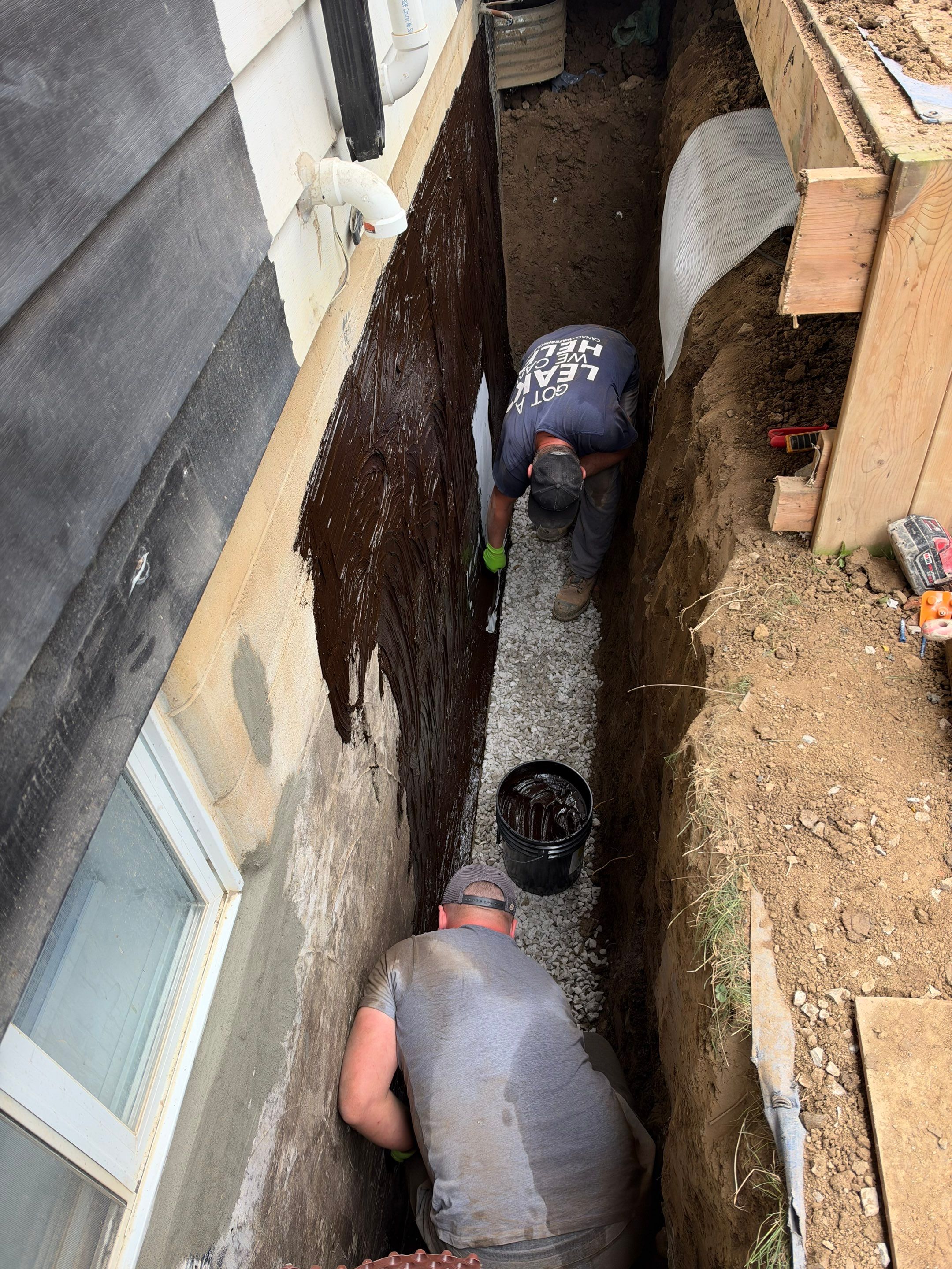 Exterior Foundation Waterproofing and Weeping Tile Installation in Hamilton by Canada Waterproofers Inc