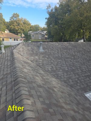 Storm Damaged Roof Replacement - Before & After