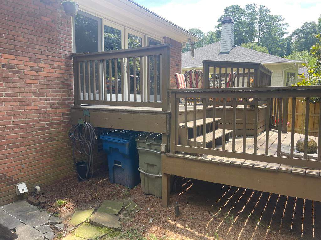 Wood Deck Resurface with Privacy Wall in Buckhead, GA by Nelson Exteriors