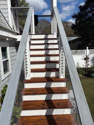 Wood Deck and Concrete Driveway using Wood and Concrete Sealant
