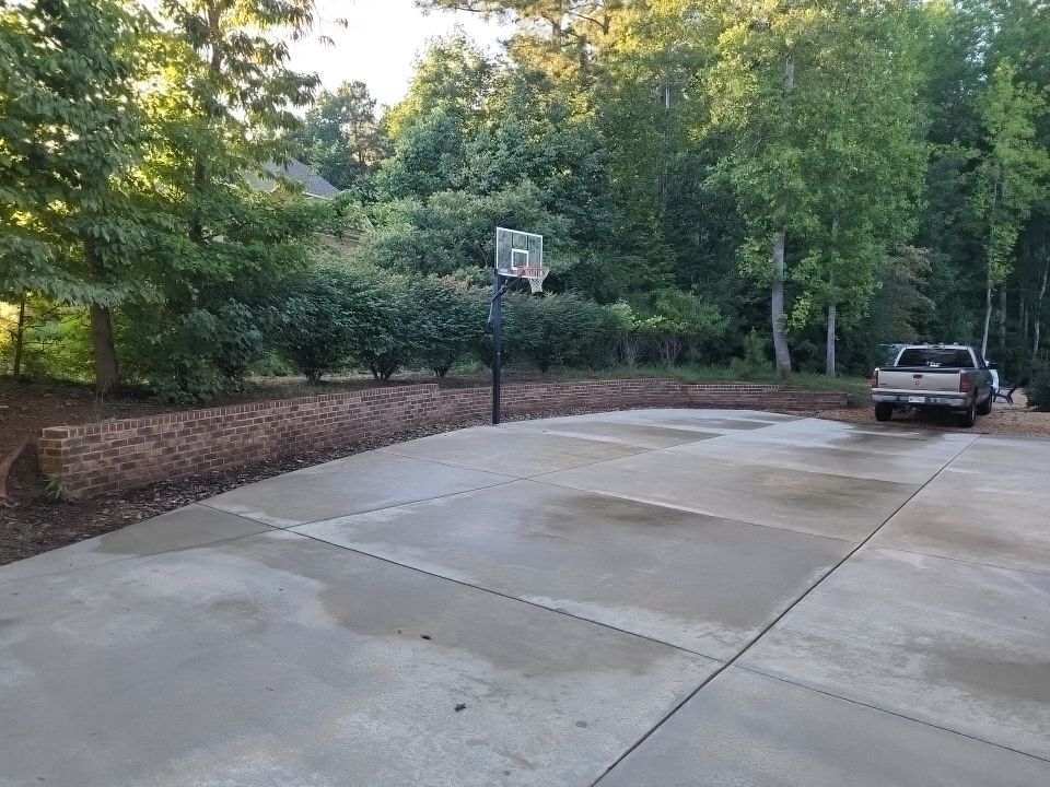 concrete Clean using cleaner by G&H Home Tech Pros LLC