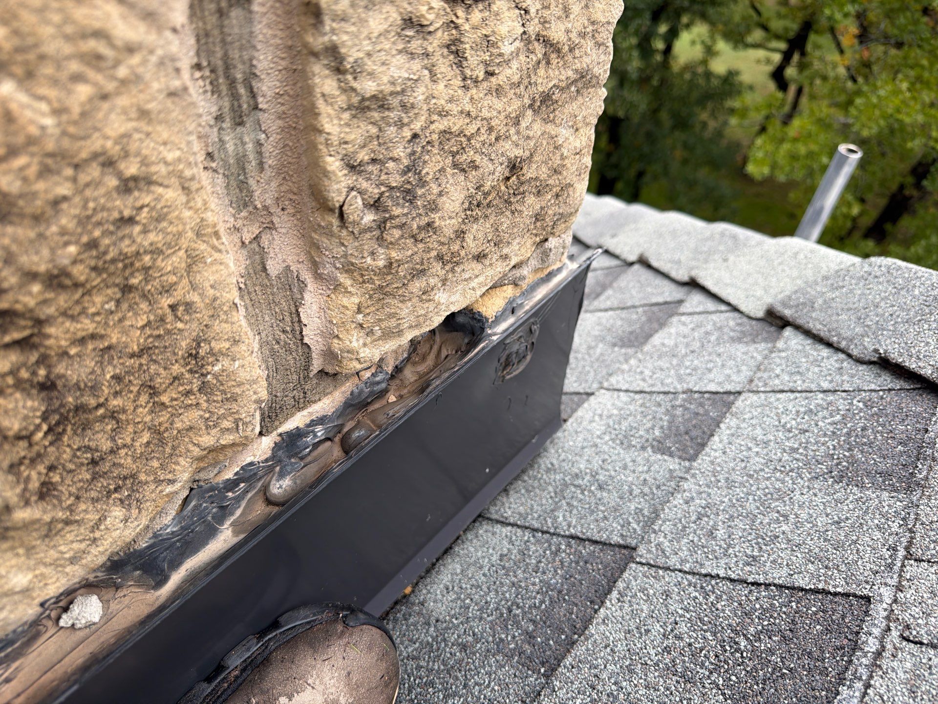 chimney flashing repair by McCann's Roofing and Construction