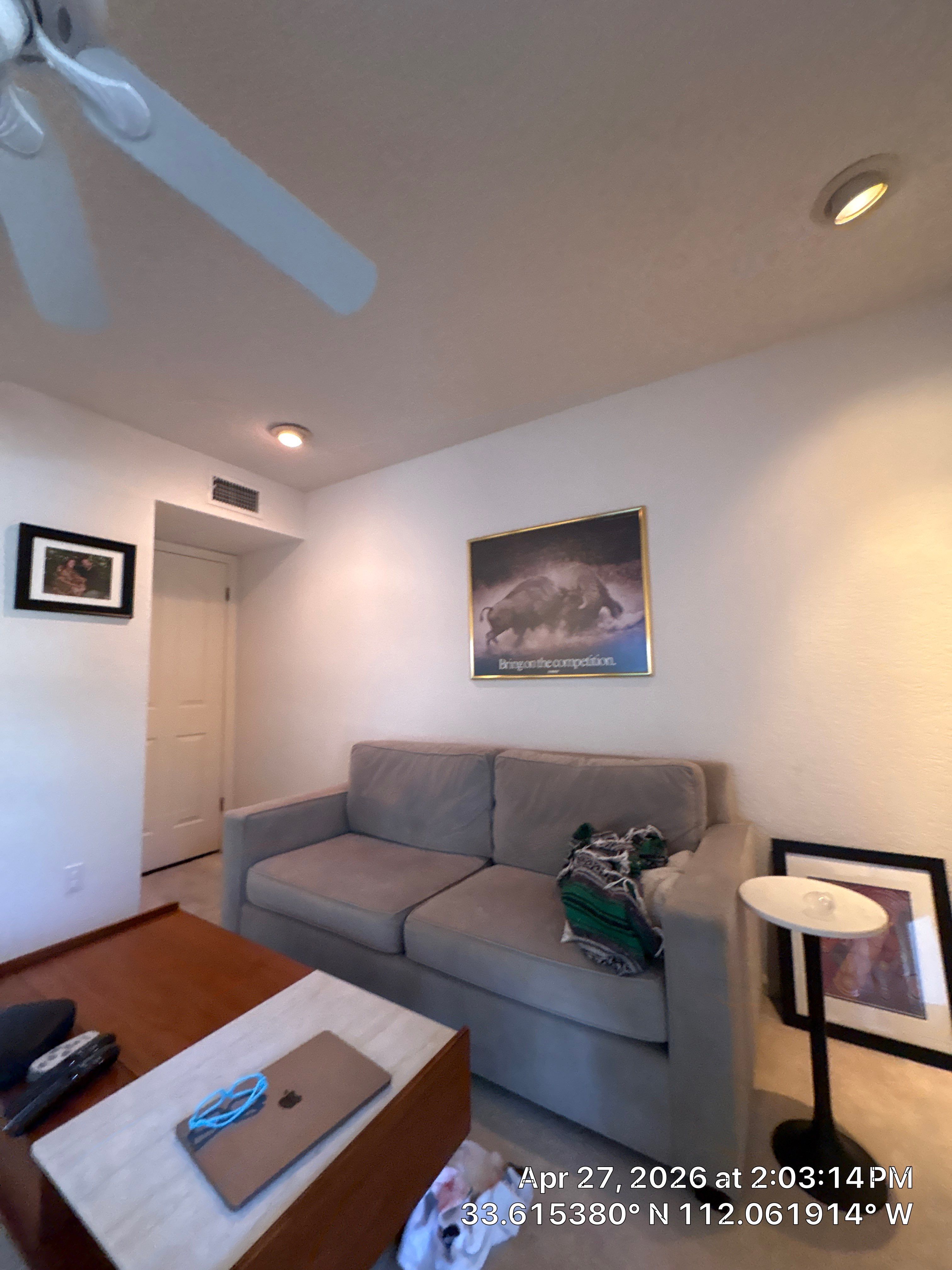 Phoenix Home Office Setup with Integrated AV and Lighting by CompanyCam Sales Demo