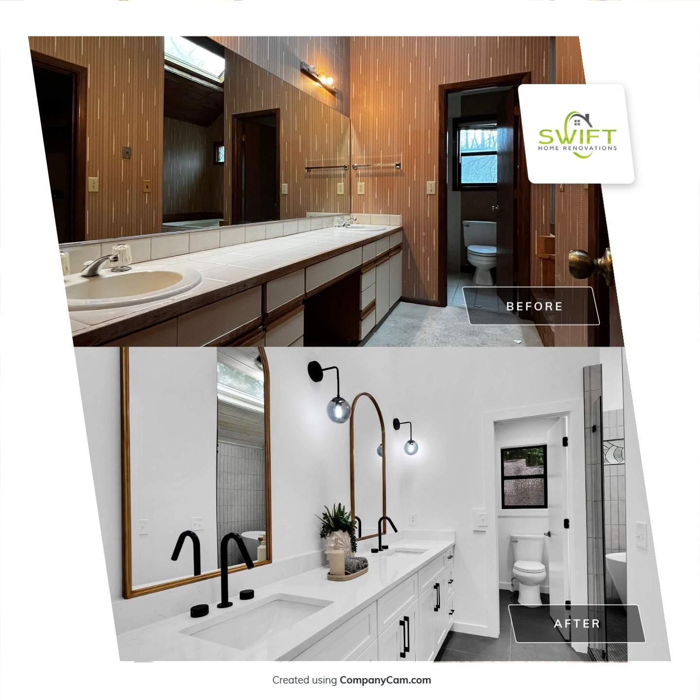 Modern Marietta Home Transformation with Custom Kitchen and Vertical Siding by Swift Home Renovations