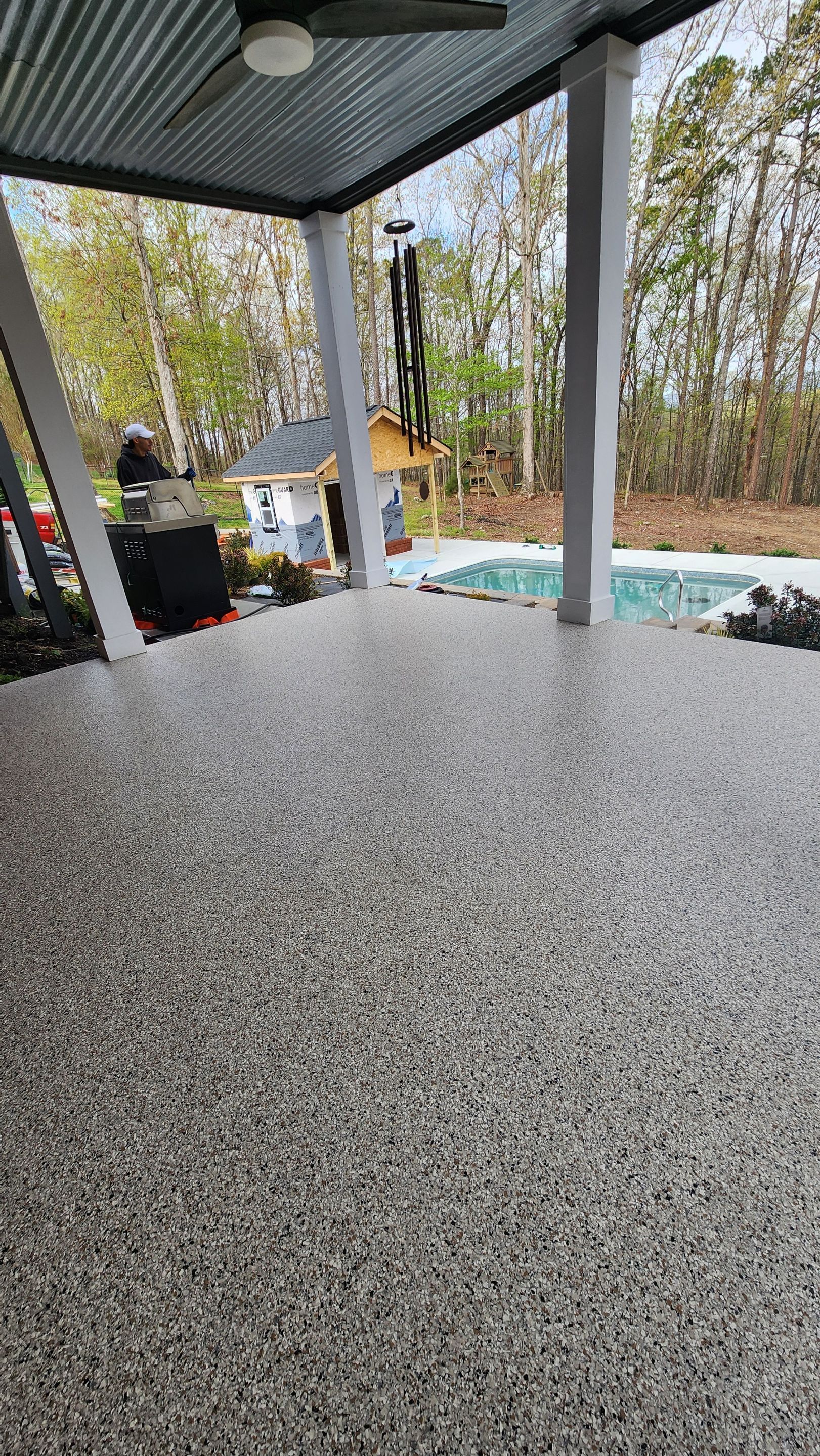 Patio with good view by Opus Renovations 