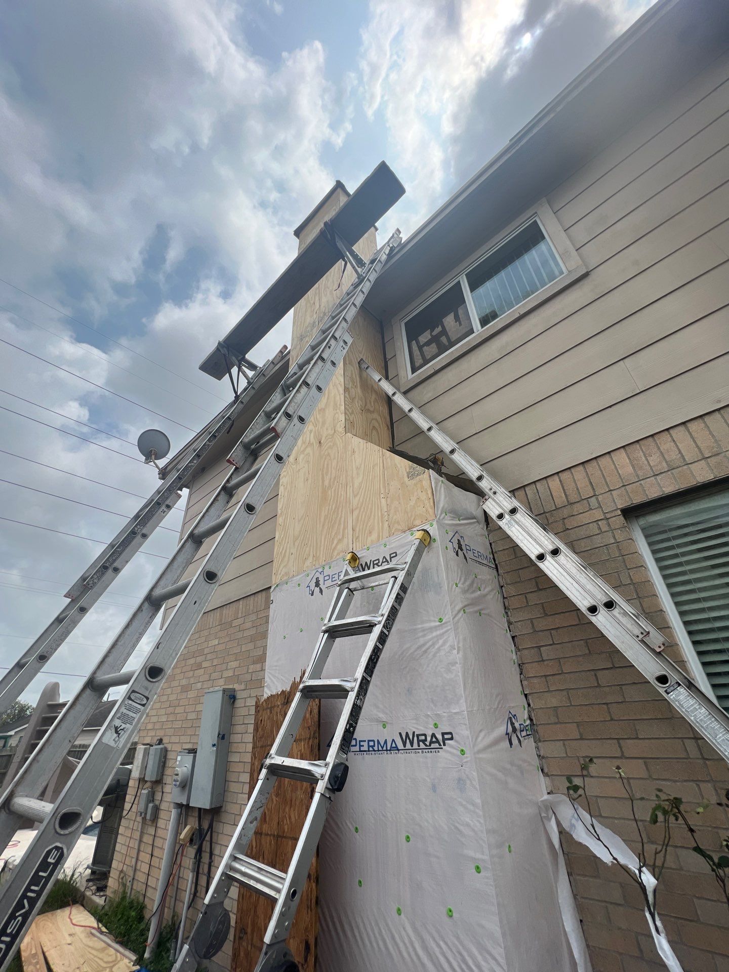 Chimney looks good but its BAD! by Bayfront Roofing and Construction