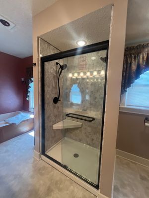 Bathroom Remodel using Shower Door