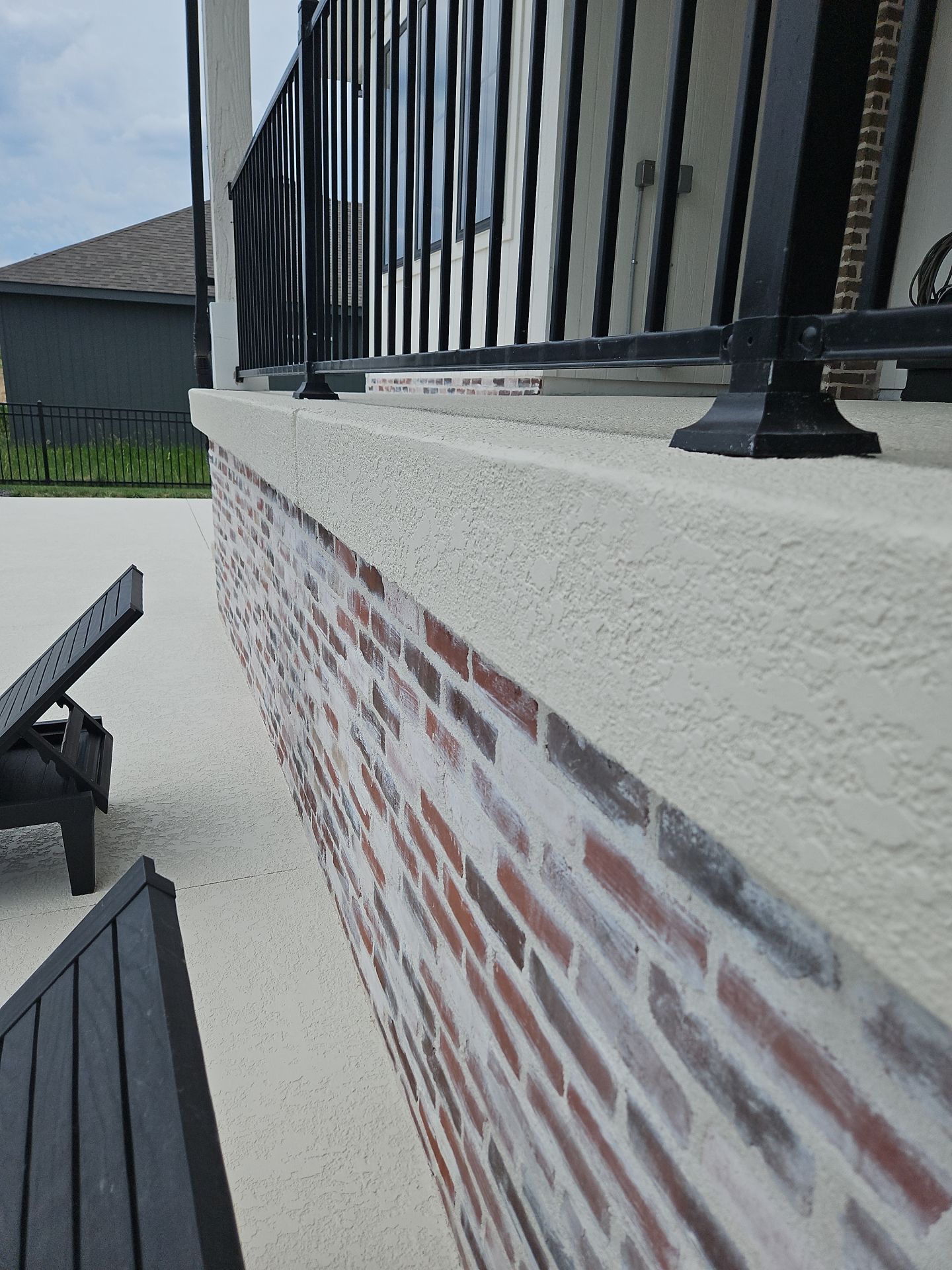 KCMO--Sundek Classic Texture Resurfacing--Bone White by Big Red Decorative Concrete, LLC