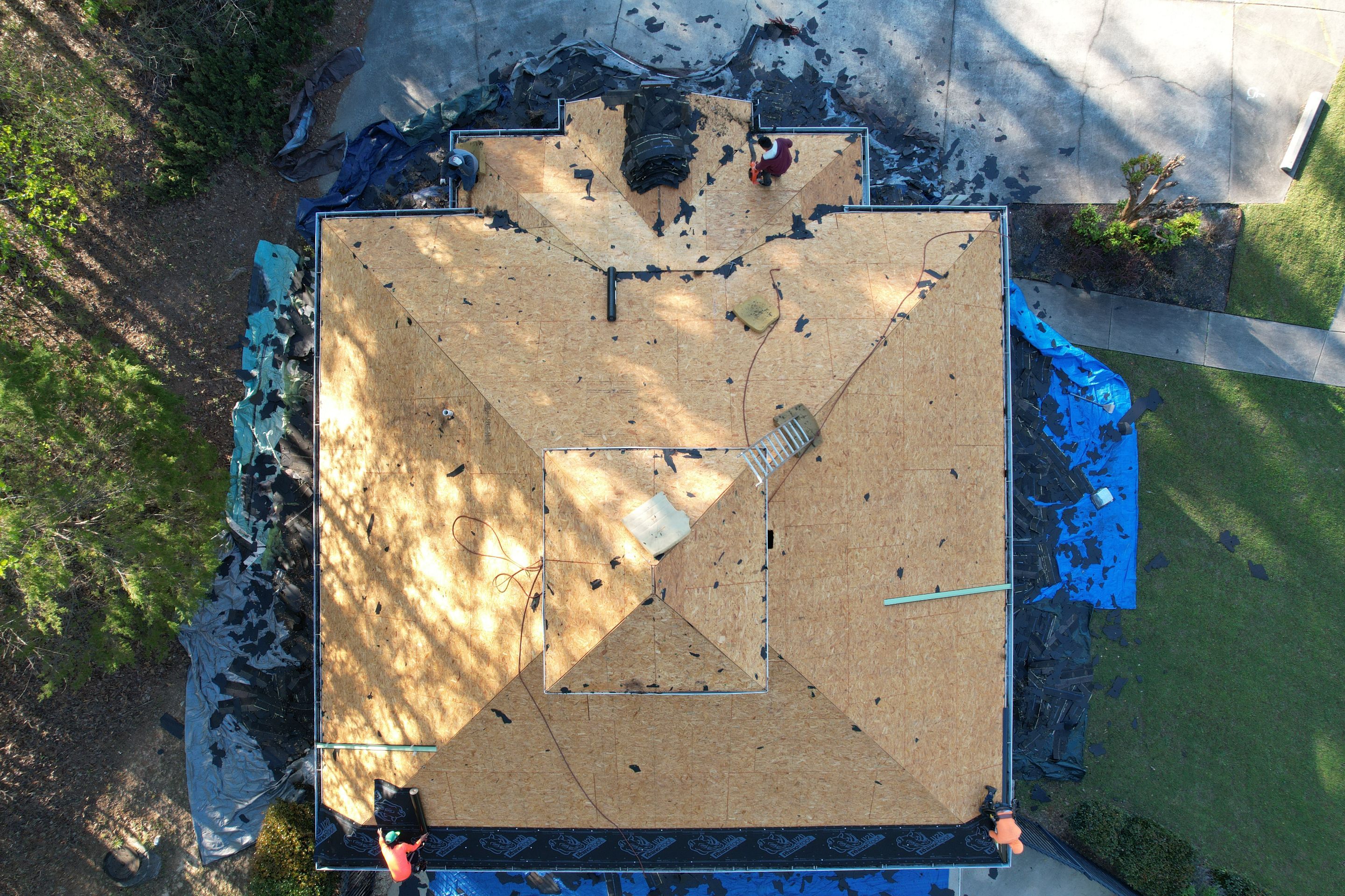 Pool House Roof Replacement using Owens Corning Onyx Black by Inspector Roofing and Restoration