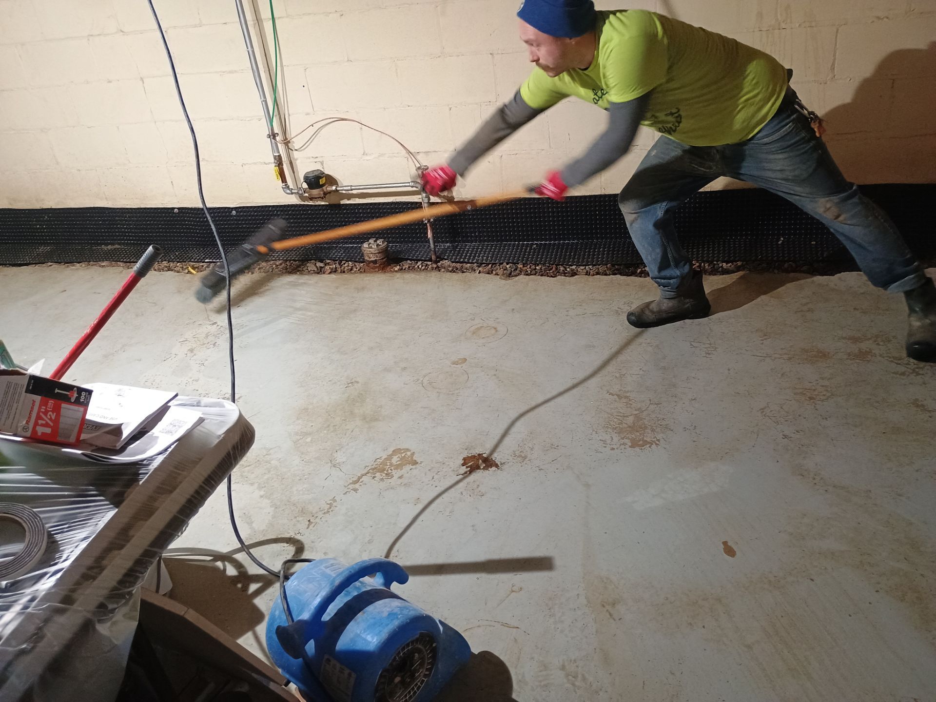 Drain Tile & Sump Pump for Kassie's Rental Property by Waterproofing Northeast