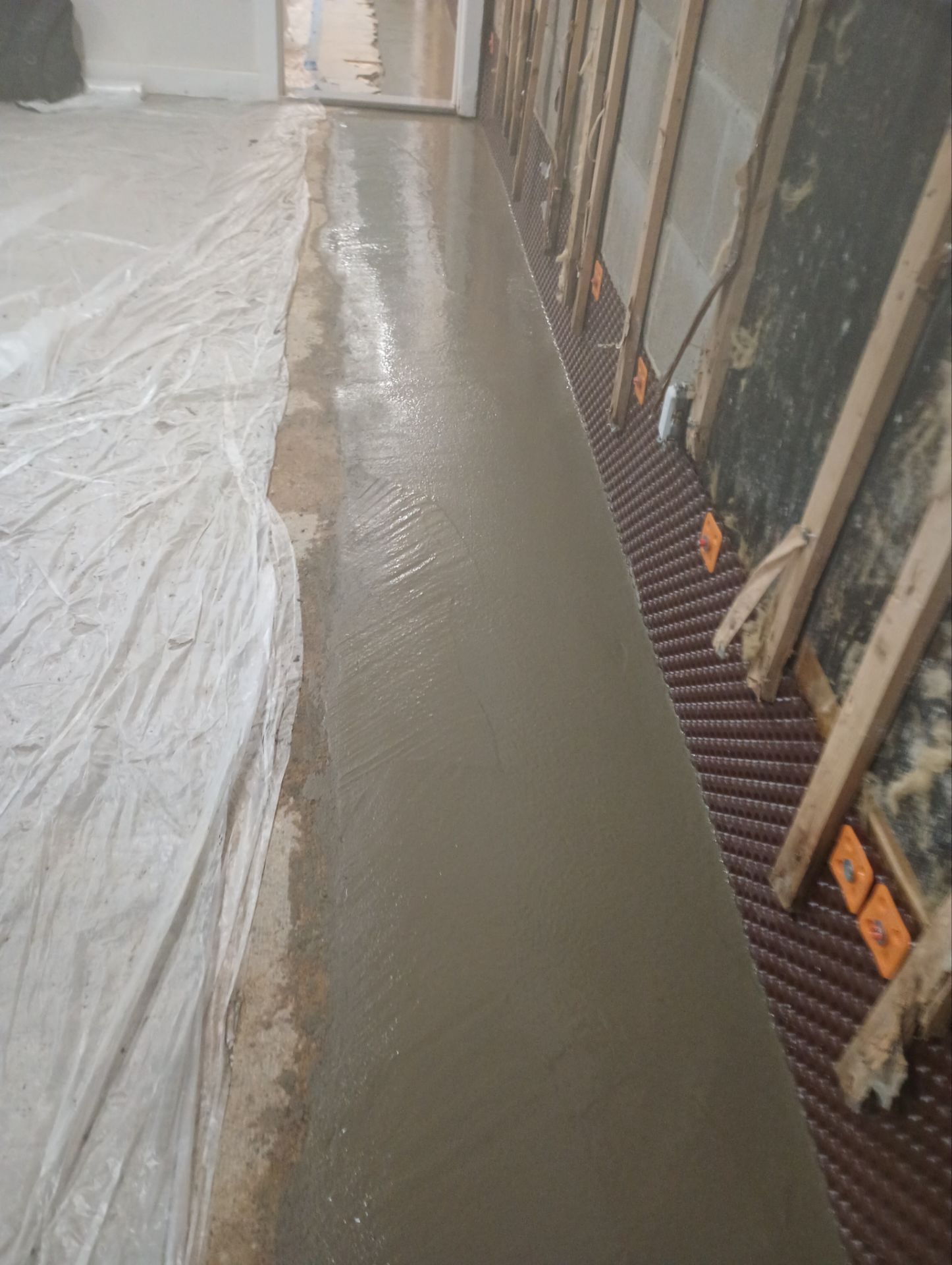 French Drain using pipes by Stone Waterproofing