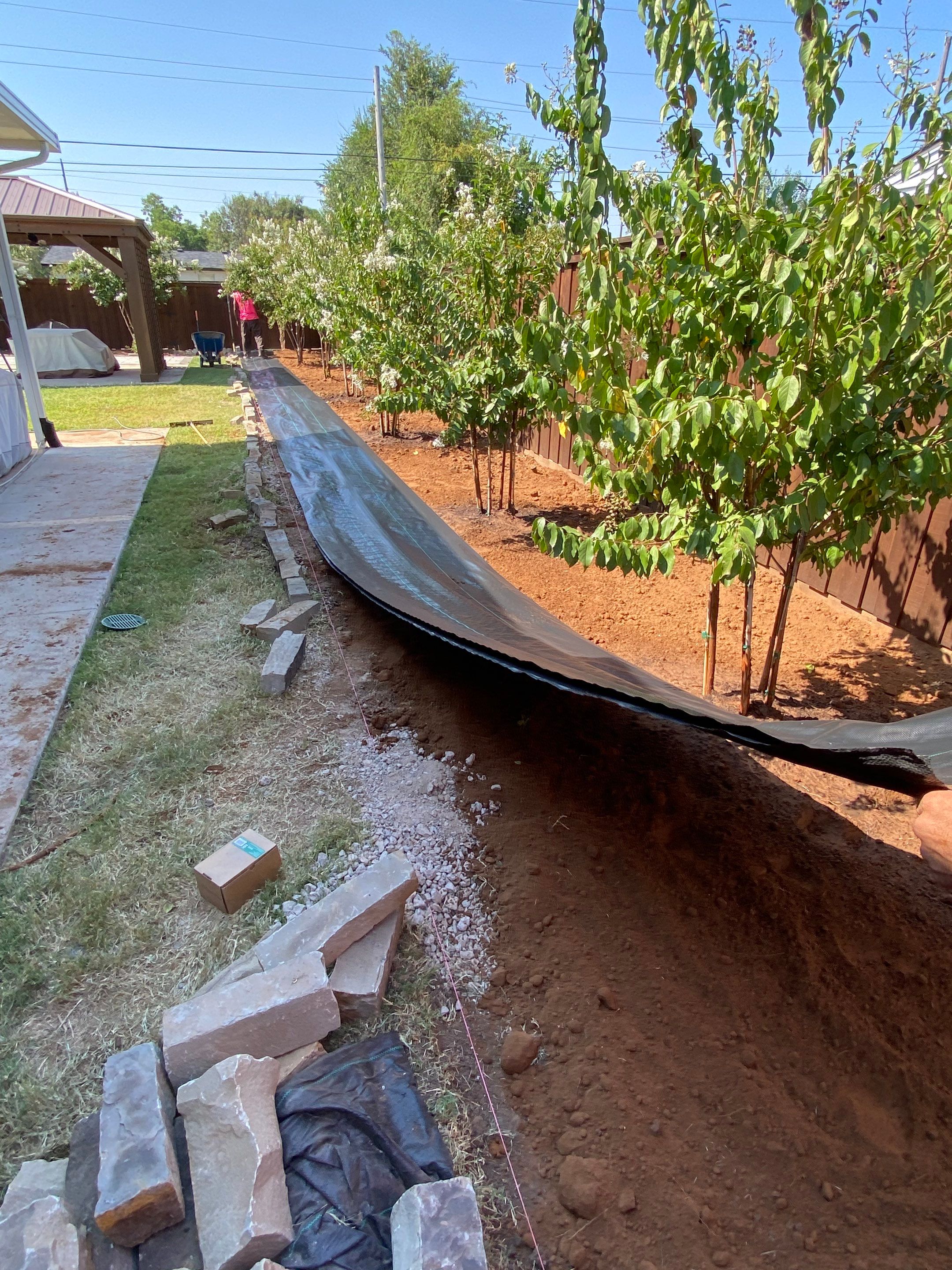 Landscape using Crepe Myrtle Plant by Clays Services Inc