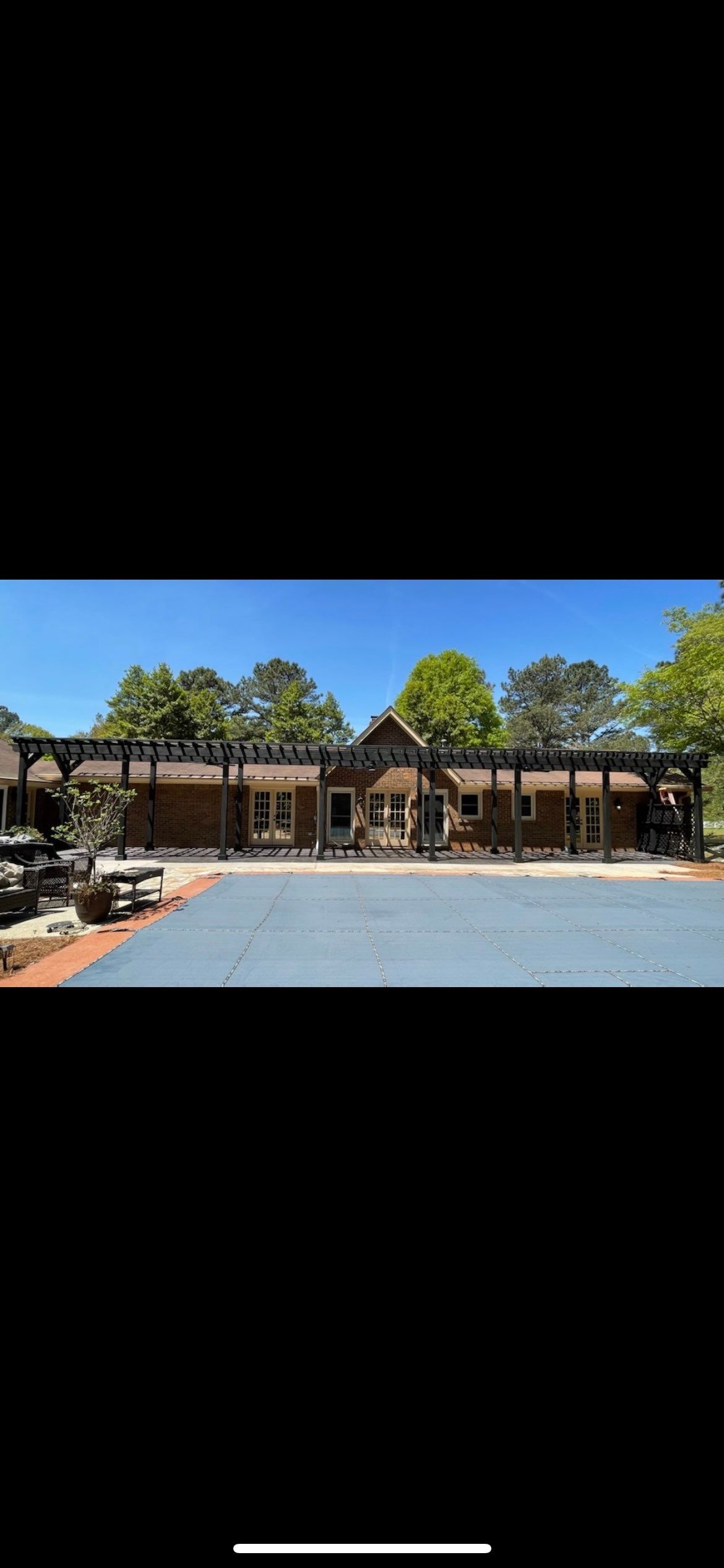 Custom Stained Wood Pergola Installation and Patio Upgrade in Stonecrest by Swift Home Renovations