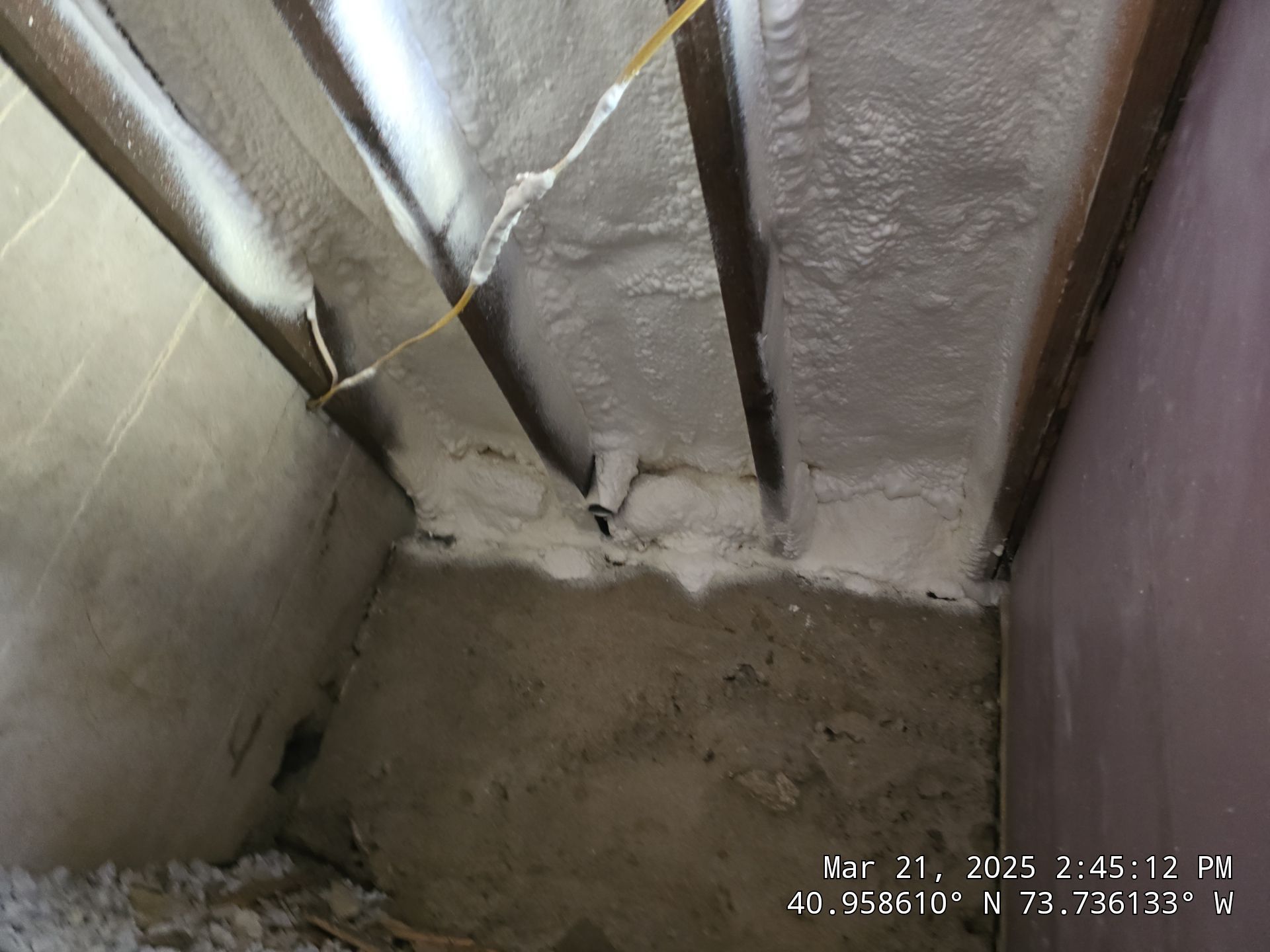 Attic Insulation using open cell spray foam by NYS Foam & Energy