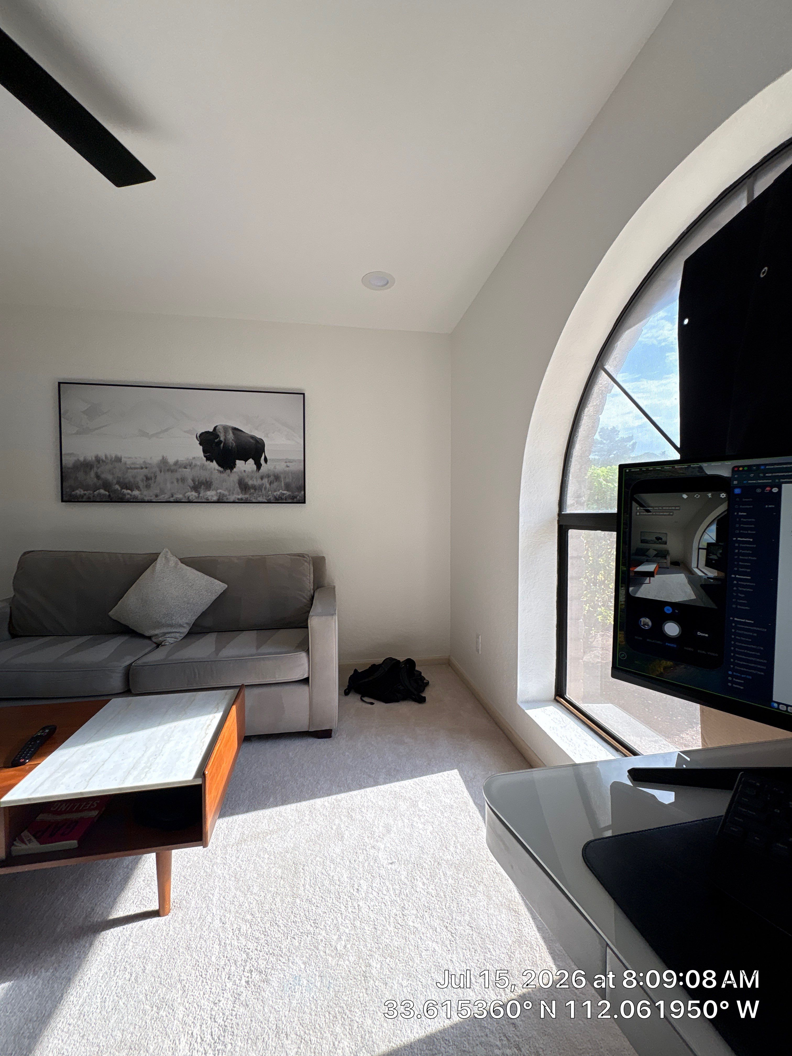 Modern Home Office and Indoor Putting Green Setup in Phoenix by CompanyCam Sales Demo