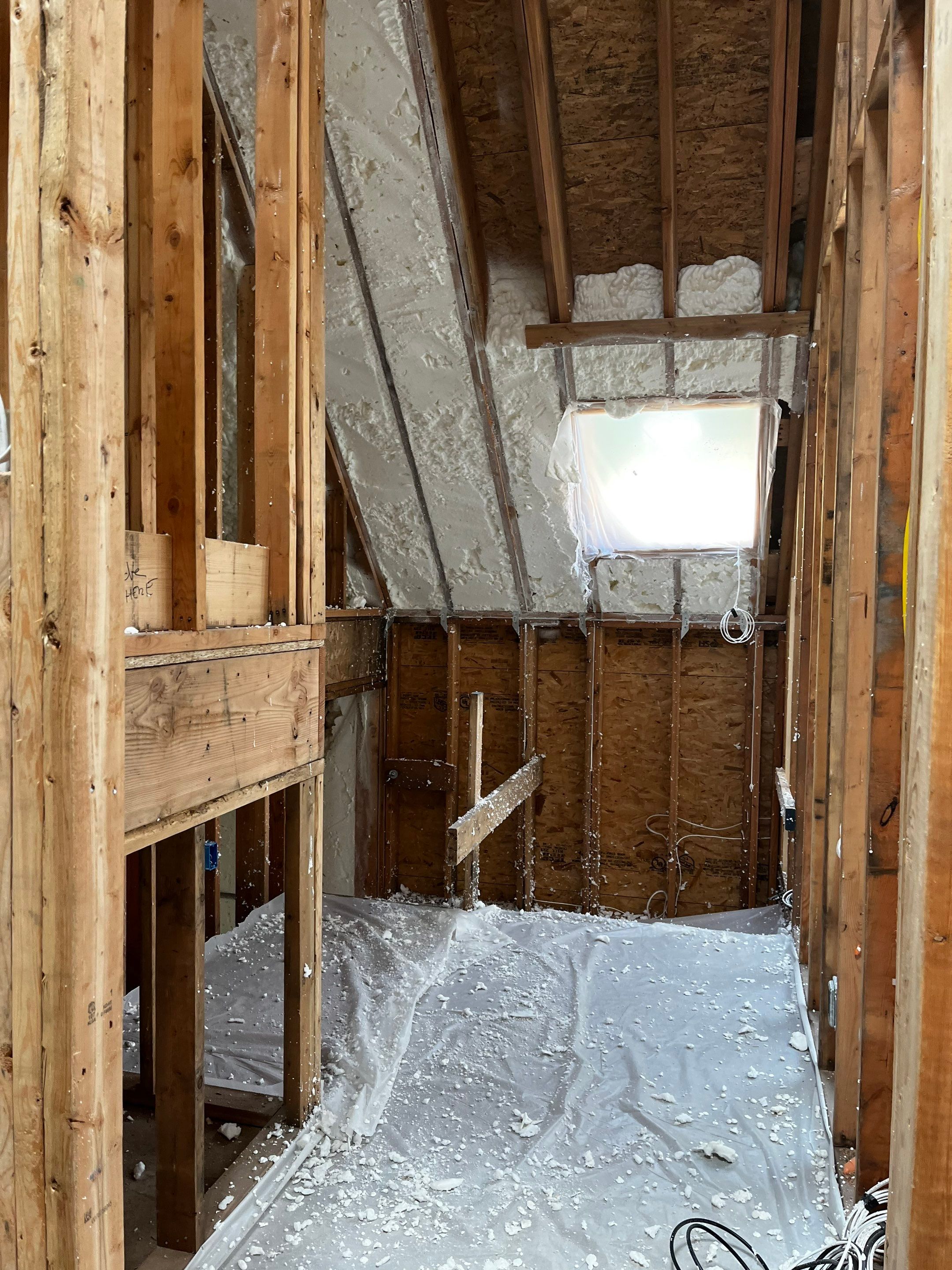 New Home Construction using open cell spray foam by NYS Foam & Energy