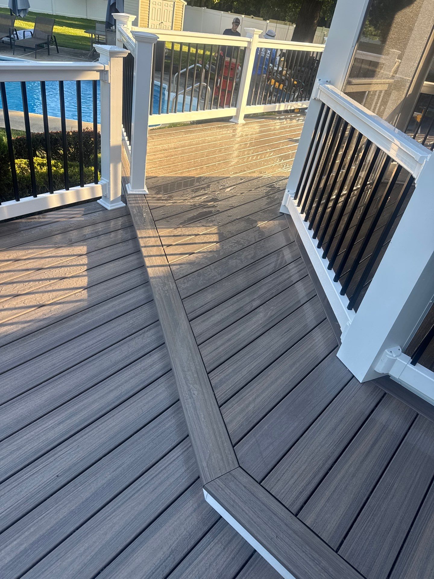 Deck Resurface and screen room remodel in Freehold Township by deck guardian