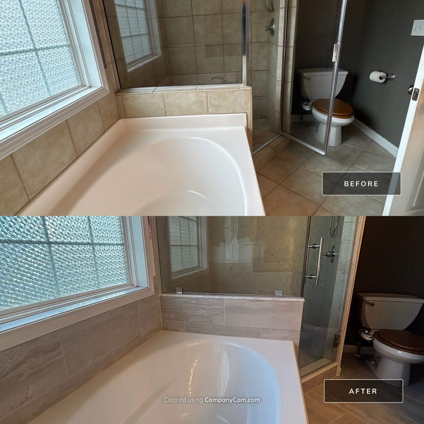 Two bathrooms renovation (hallway and master bathroom) by Prudencio