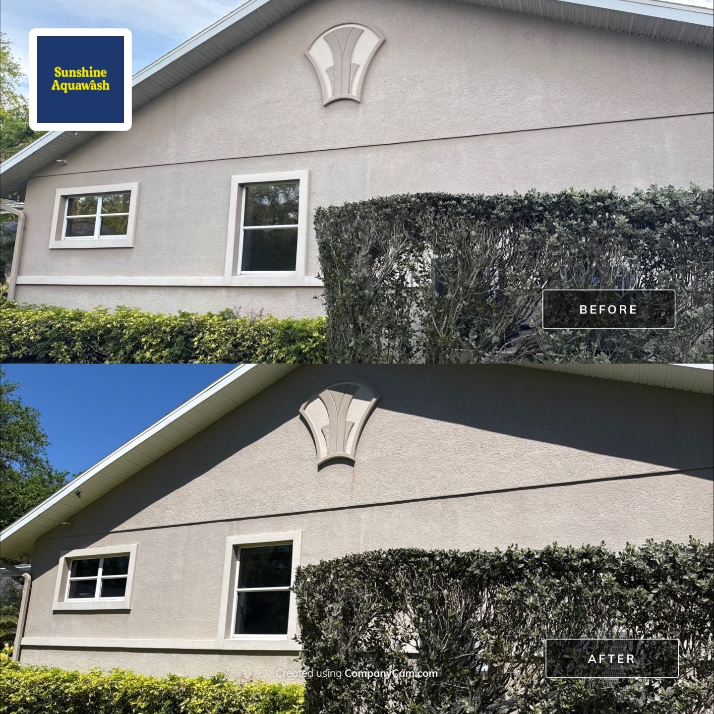 Large House Wash & Pool Cage Cleaning with Heavy Mud Dauber Nest Removal – Bradenton, FL 34209 by Sunshine AquaWash