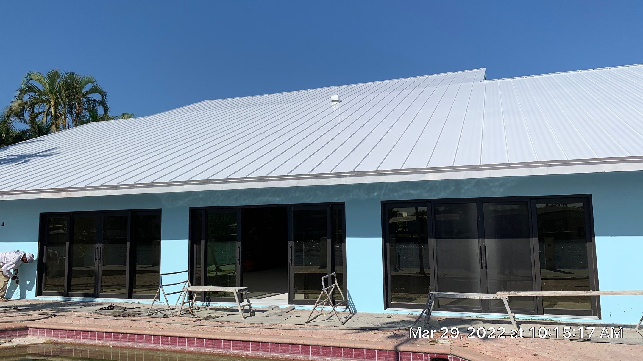 Residential Roofing Installation using 1" Nail strip metal roof by BLUES BROTHERS ROOFING