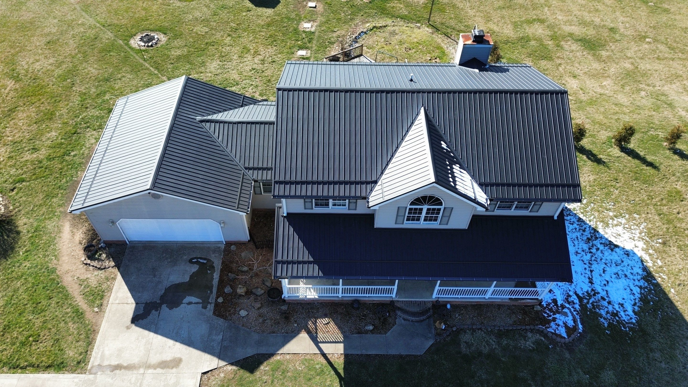 Residential Roofing Installation using Performance Panel Metal - Frost Black by RoofX 