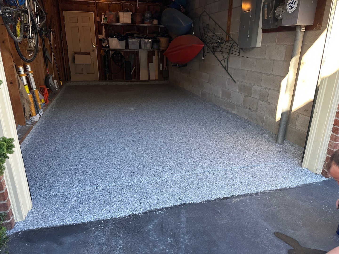 Silverado garage floor coating  by NG Masonry & Construction LLC