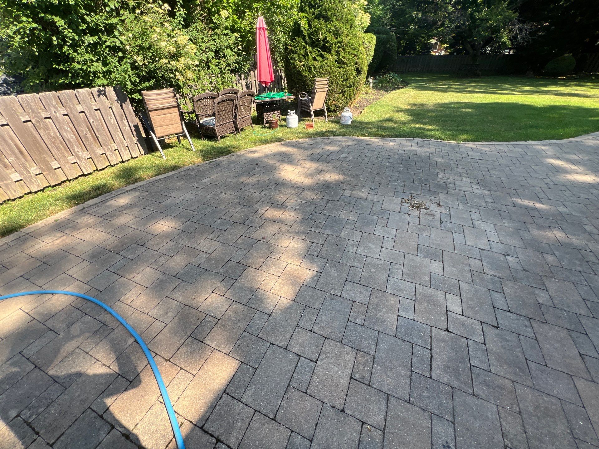 Brick Paver cleaning and sealing by Northern Power Washing LLC.