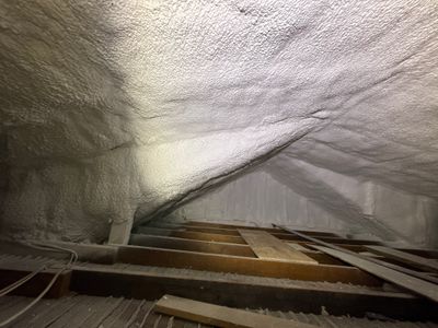 Closed cell spray for attice insualtion upgrade in St. Paul