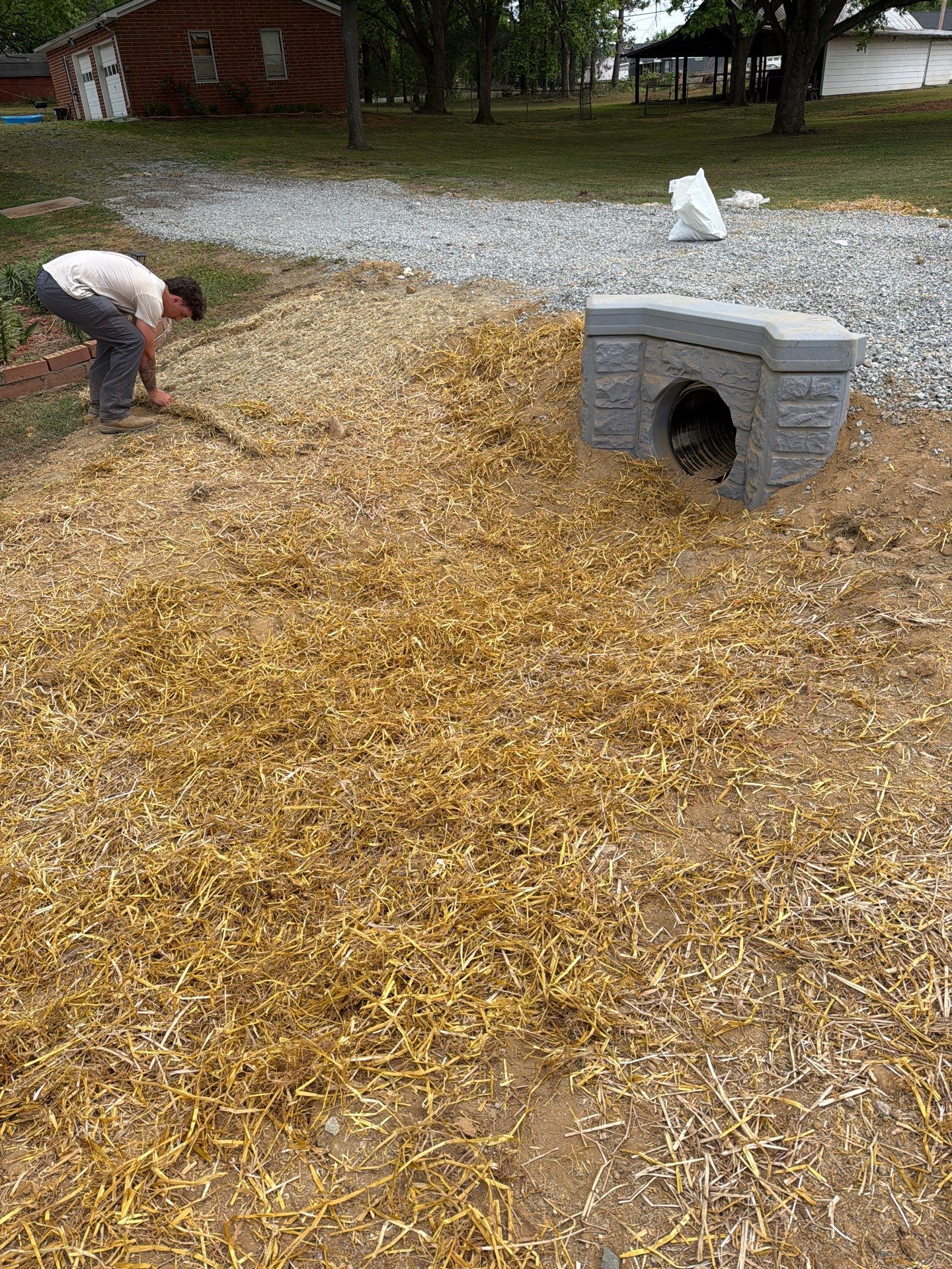 Drainage and Culvert Headwall Installation in Thomasville by Four Oaks Grading and Septic, LLC